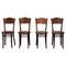 Bentwood Bistro Chairs with Crocodile Pattern attributed to Thonet, 1920, Set of 4 1