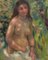 After Pierre-Auguste Renoir, Bather in Sunny Shade, Oil on Canvas, Framed, Image 2