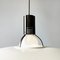 Italian Modern White Black Metal Chandelier 2133 attributed to Sarfatti for Arteluce, 1970s 12