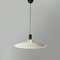 Italian Modern White Black Metal Chandelier 2133 attributed to Sarfatti for Arteluce, 1970s 2