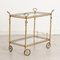 Mid-Century French Brass and Glass Cocktail Serving Trolley, 1970s 2