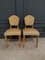 Chairs in Lemon Wood, Saber Legs & Velvet Fabric, 1940s, Set of 2 1