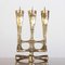 Vintage Brutalist Brass Candleholder, Image 1