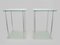 Glass and Gray Metal Bedside Tables, 1980s, Set of 2 1