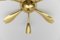 Mid-Century Modern Three-Armed Brass Sputnik Lamp, 1950s, Image 10