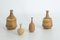 Small Mid-Century Scandinavian Modern Collectible Brown Stoneware Vases by Gunnar Borg for Höganäs Ceramics, 1960s, Set of 4 1