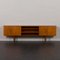 Credenza bassa in teak con mobile bar illuminato, Danimarca, anni '60, Immagine 1