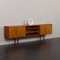 Credenza bassa in teak con mobile bar illuminato, Danimarca, anni '60, Immagine 18