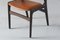 Model 89 Teak and Leather Chairs by Erik Buch, 1970s, Set of 4, Image 4