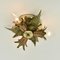 Lampada da incasso Mid-Century con foglie di felce in ottone, Italia, Immagine 6