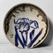 Mid-Century Decorative Iris Earthenware Plate, Japan, 1960s 1
