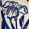 Dekorativer Mid-Century Iris Steingut Teller, Japan, 1960er 3