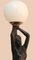 Art Deco Ebonized Plaster Nude Feminine Form Table Lamps, 1930s, Set of 2 10