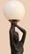 Lampes de Bureau Art Déco en Plâtre Noirci, Forme Féminine, 1930s, Set de 2 10