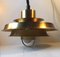 Mid-Century Tiered Solid Brass Pendant from Vitrika, 1960s, Image 1