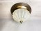 Large Portuguese Frosted Glass Dome Flush Mount, 1950s, Image 2