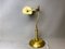 Portuguese Brass Bankers Table Lamp, 1940s, Image 4