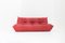 Red Leather Togo 3-Seater Sofa by Michel Ducaroy for Ligne Roset, Image 2
