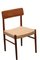 Chaises en Teck avec Assise en Osier, Danemark, 1960s, Set de 4 3