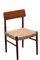 Dänische Stühle aus Teak mit Korbgeflechtsitz, 1960er, 4 . Set 1