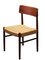 Sedie in teak con sedile in vimini, Danimarca, anni '60, set di 4, Immagine 2