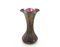 Vintage Art Deco Red and Green Iridescent Blown Glass Vase in the style of Loetz, 1890s 1