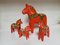 Swedish Wooden Dalarna Horses, Set of 7, Image 1