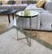 Golden-Hammered Metal Table with Green Glass Top by Now’s Home 2