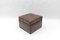 Choco Brown Leather Patchwork Pouf with Storage Space, Switzerland, 1960s 1