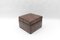 Choco Brown Leather Patchwork Pouf with Storage Space, Switzerland, 1960s, Image 1
