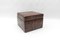 Choco Brown Leather Patchwork Pouf with Storage Space, Switzerland, 1960s, Image 3