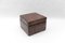 Choco Brown Leather Patchwork Pouf with Storage Space, Switzerland, 1960s, Image 2