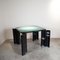 Black Lacquered Wood and Fabric Game Table with Rotating Legs by Pierluigi Molinari for Pozzi, Italy 6