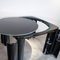 Schwarz lackierter Holz & Stoff Spieltisch mit drehbaren Beinen von Pierluigi Molinari für Pozzi, Italien 8