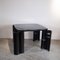 Black Lacquered Wood and Fabric Game Table with Rotating Legs by Pierluigi Molinari for Pozzi, Italy 4