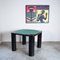 Black Lacquered Wood and Fabric Game Table with Rotating Legs by Pierluigi Molinari for Pozzi, Italy 2