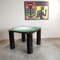 Schwarz lackierter Holz & Stoff Spieltisch mit drehbaren Beinen von Pierluigi Molinari für Pozzi, Italien 10