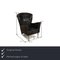 Castor Armchair with Stool in Black Leather from Montis, Set of 2 2