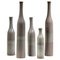 Gray-Glazed Ceramic Vases by Jacques Et Danièle Ruelland, 1950s, Set of 5 1