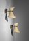 French Diabolo Wall Lights in style of Mathieu Matégot, 1950s, Set of 2 17