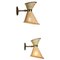 French Diabolo Wall Lights in style of Mathieu Matégot, 1950s, Set of 2 1