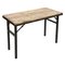 Folding Table in Metal & Teak, Image 1