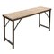 Folding Table in Metal & Teak, Image 1