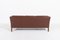 Vintage Brown Leather Sofa from Mogens Hansen, Denmark, 1980s, Image 7