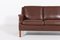 Vintage Brown Leather Sofa from Mogens Hansen, Denmark, 1980s 3