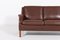 Vintage Brown Leather Sofa from Mogens Hansen, Denmark, 1980s, Image 3