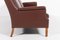 Vintage Brown Leather Sofa from Mogens Hansen, Denmark, 1980s, Image 5