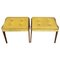 Benches with Cherry Wood Legs and Light Green Velvet, 1960s, Set of 2 1