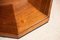 Mesa de comedor Art Déco redonda de roble con detalles de madera negra, años 40, Imagen 5
