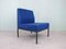 Vintage Blue Fabric Armchair 3